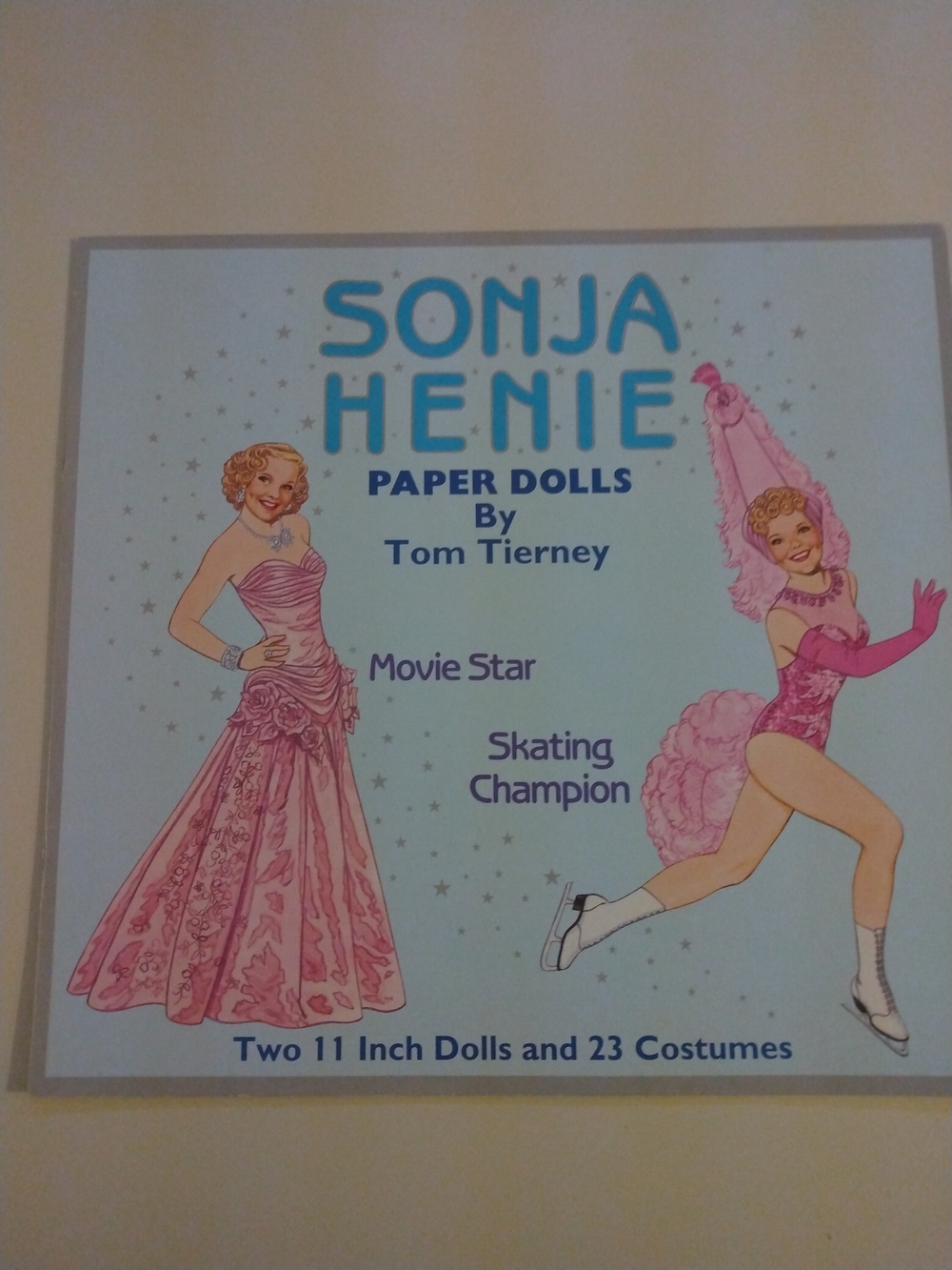 Sonja Henie Paper Dolls by Tom Tierney - Pink Vintage-Style Artwork